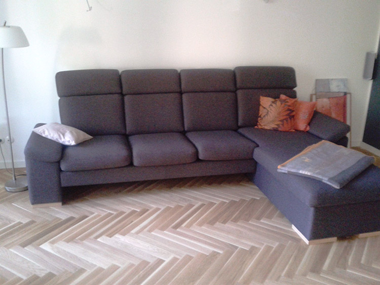 Kunde Müller - Ecksofa Dallas JAB Stoffbezug Schwarzgrau klein